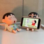 Shin-Chan Phone Holder Kawaii Anime Desktop Cartoon Watching Phone Support Cute Doll
