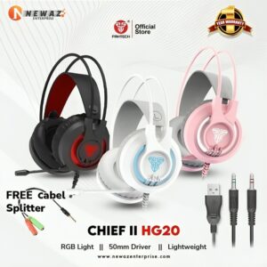 FANTECH HG20 CHIEF II 3.5MM Plug RGB Gaming Headset Wide Sound Field Volume Adjustment Earphones With Microphone For PS4 PC Player Gamer